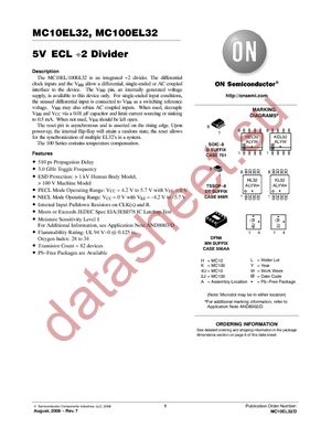 MC10EL32DR2G datasheet  